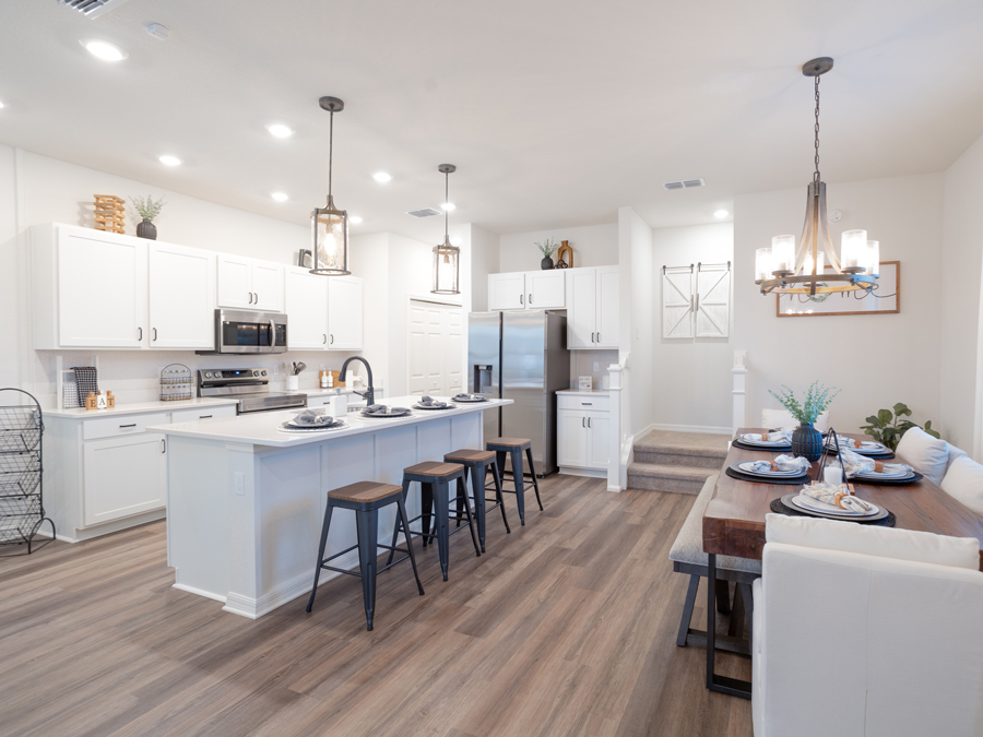 LVP flooring provides a realstic wood look, with improved maintenance and durability